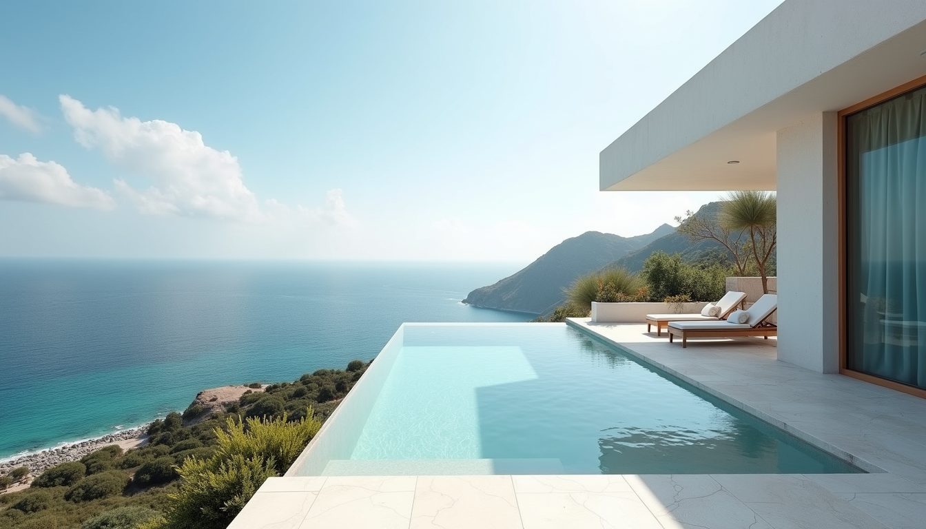 Infinity and palm trees